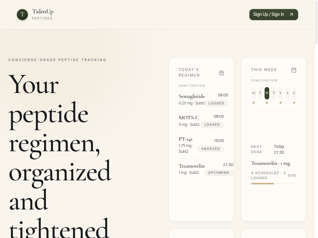 TidenUP screenshot